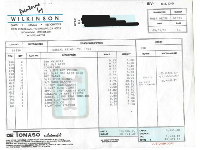 1971 De Tomaso Pantera (CC-2107036) for sale in Beverly Hills, California