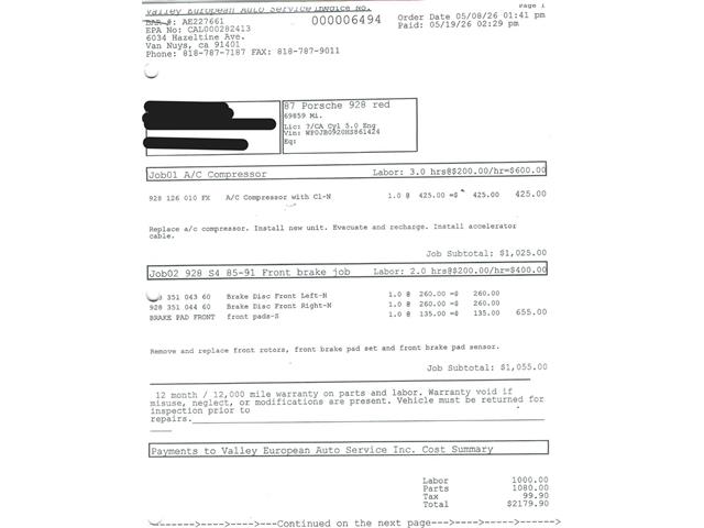 1987 Porsche 928 (CC-2107039) for sale in Beverly Hills, California