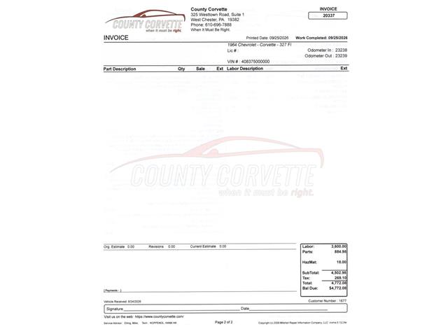 1964 Chevrolet Corvette (CC-2107468) for sale in West Chester, Pennsylvania