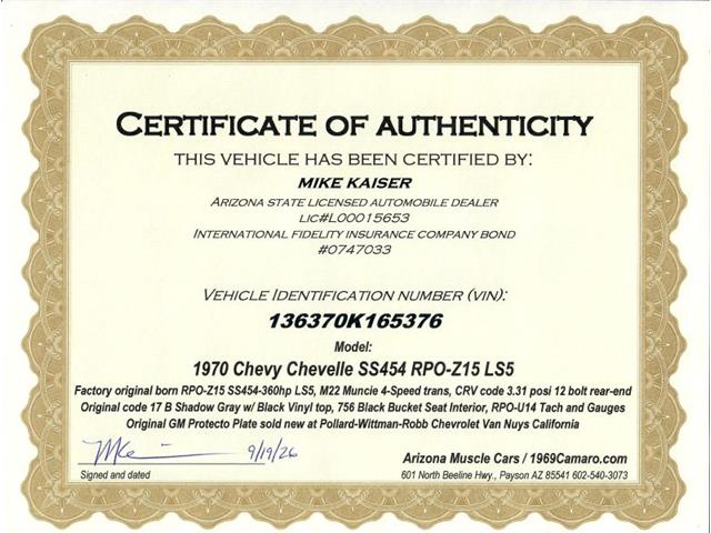 1970 Chevrolet Chevelle (CC-2108192) for sale in Payson, Arizona