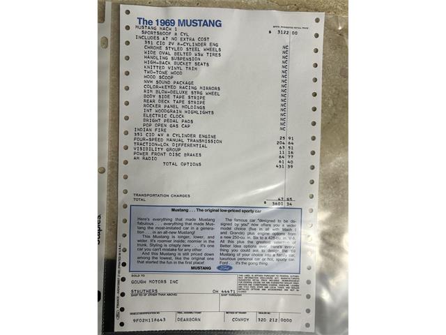 1969 Ford Mustang Mach 1 (CC-2108201) for sale in Akron, Ohio