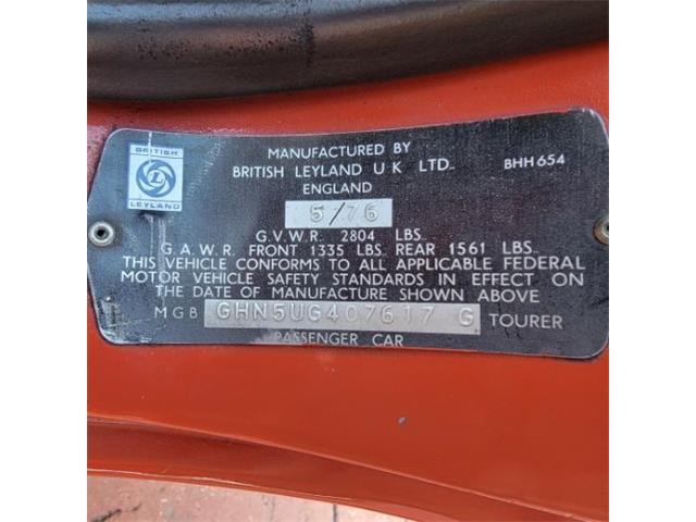 1976 MG MGB (CC-2108725) for sale in Cadillac, Michigan