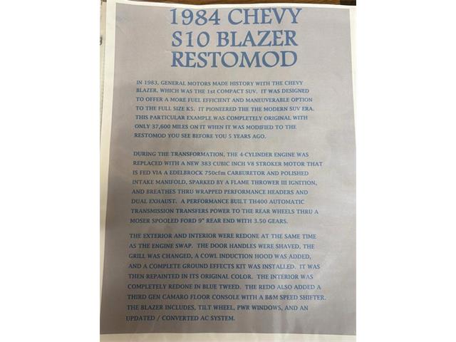 1984 Chevrolet S10 Blazer (CC-2100941) for sale in Nashville, Illinois