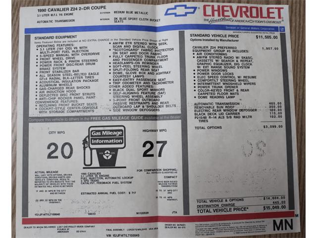 1990 Chevrolet Cavalier (CC-2109794) for sale in Greensboro, North Carolina