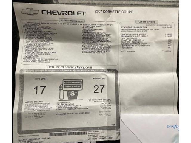2007 Chevrolet Corvette (CC-2112728) for sale in Cadillac, Michigan