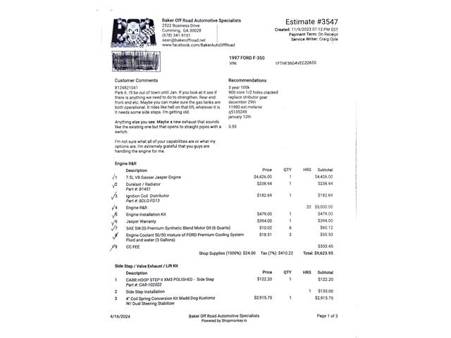 1997 Ford F350 (CC-2113012) for sale in Cumming, Georgia