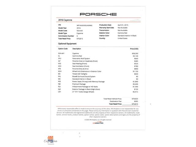 2016 Porsche Cayenne (CC-2113273) for sale in Mesa, Arizona