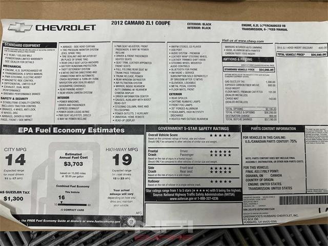 2012 Chevrolet Camaro (CC-2113699) for sale in North East, Pennsylvania