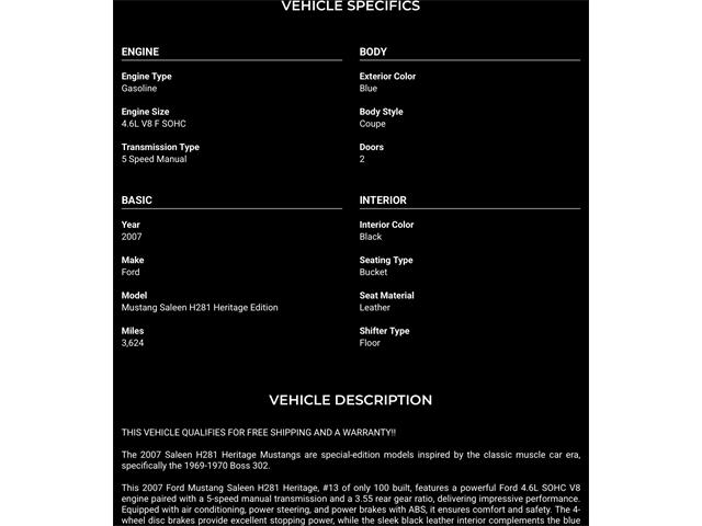 2007 Ford Mustang GT (Saleen) (CC-2113807) for sale in Santa Fe, Texas