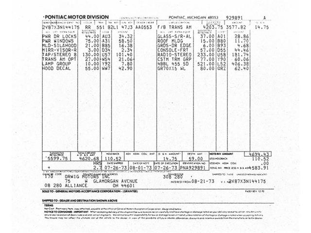 1973 Pontiac Firebird Trans Am (CC-2114135) for sale in Lincoln, Nebraska