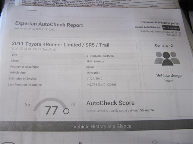 2011 Toyota 4Runner (CC-2115879) for sale in Omaha, Nebraska