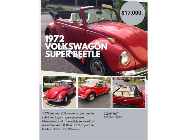 1972 Volkswagen Super Beetle (CC-2116248) for sale in Yellow springs, Ohio