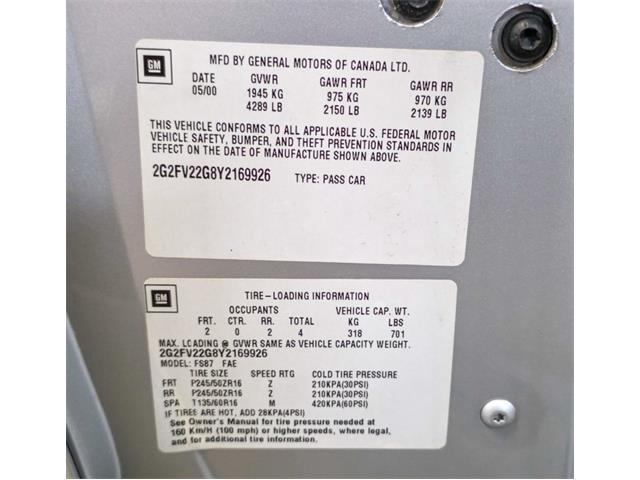2000 Pontiac Trans Am Comp T/A (CC-2116371) for sale in Homer City, Pennsylvania