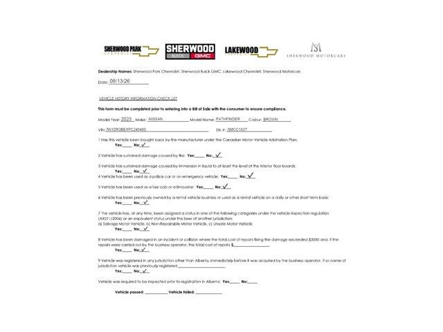2023 Nissan Pathfinder (CC-2116959) for sale in Sherwood Park, Alberta