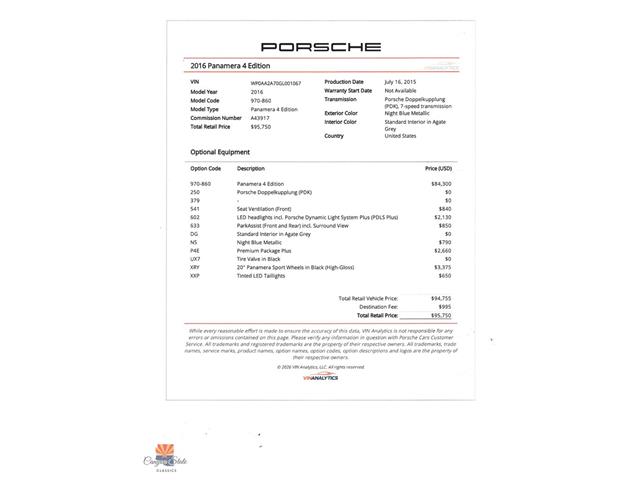 2016 Porsche Panamera (CC-2116974) for sale in Mesa, Arizona