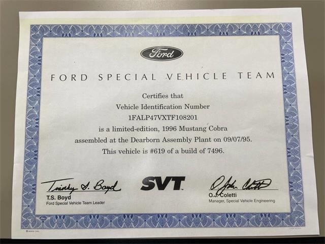 1996 Ford Mustang SVT Cobra (CC-2116981) for sale in Hilton, New York