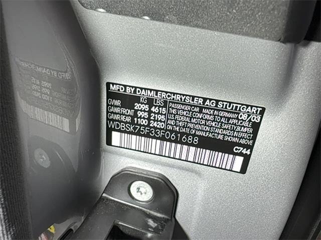 2003 Mercedes-Benz SL-Class (CC-2116986) for sale in Reading, Pennsylvania