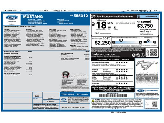 2021 Ford Mustang Mach 1 (CC-2117549) for sale in Marietta, Georgia