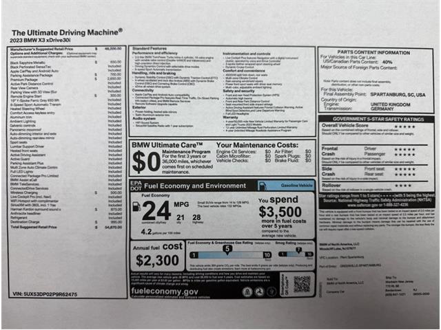 2023 BMW X3 (CC-2117946) for sale in Shelby Township, Michigan