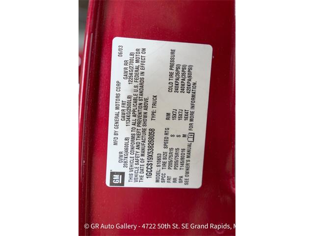 2003 Chevrolet S10 (CC-2118364) for sale in Kentwood, Michigan