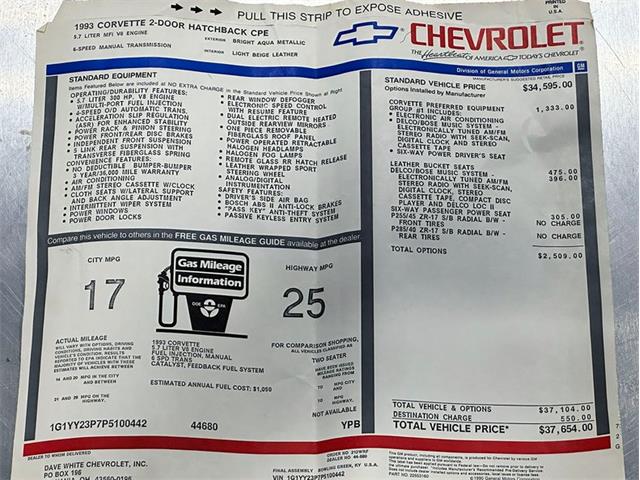 1993 Chevrolet Corvette (CC-2118699) for sale in Depew, New York