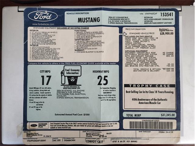 2004 Ford Mustang (CC-2119234) for sale in Greensboro, North Carolina