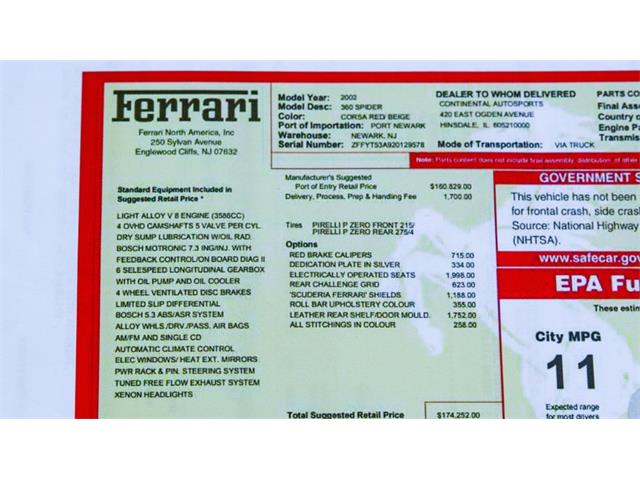 2002 Ferrari 360 Spider (CC-2119364) for sale in Las Vegas, Nevada