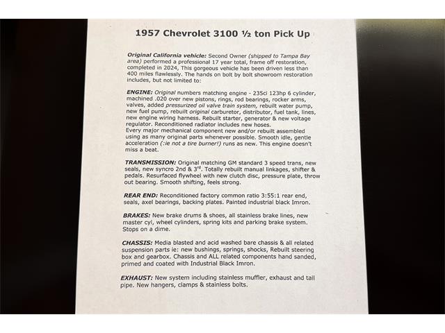 1957 Chevrolet 3100 (CC-2119386) for sale in Des Moines, Iowa