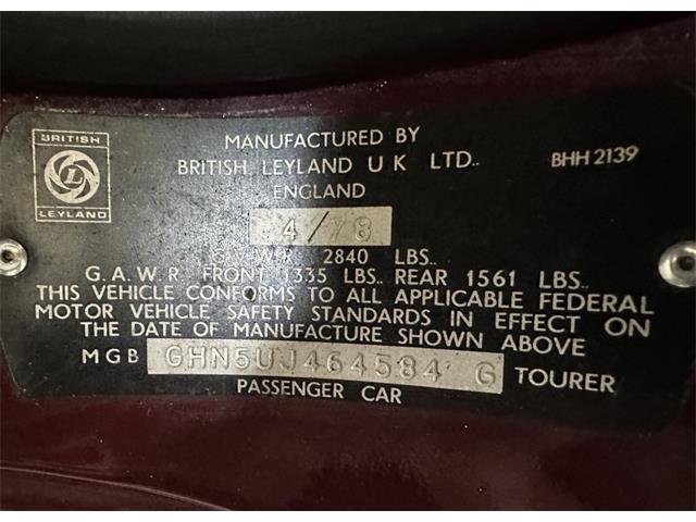 1978 MG MGB (CC-2121040) for sale in Hingham, Massachusetts