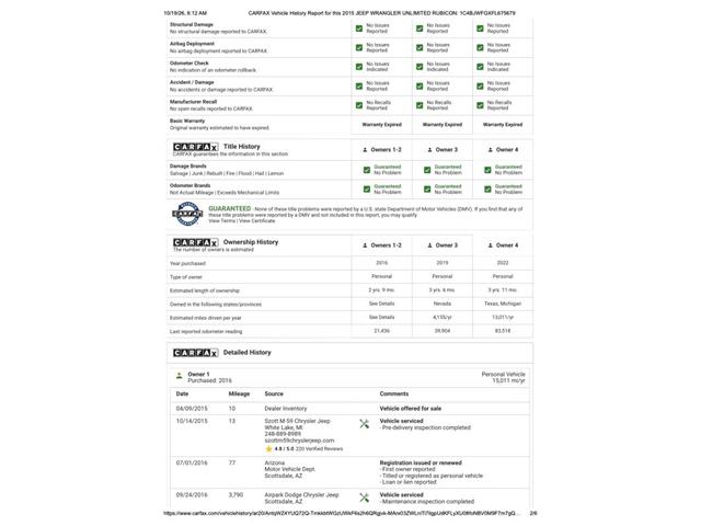 2015 Jeep Wrangler (CC-2121422) for sale in Denver , Colorado