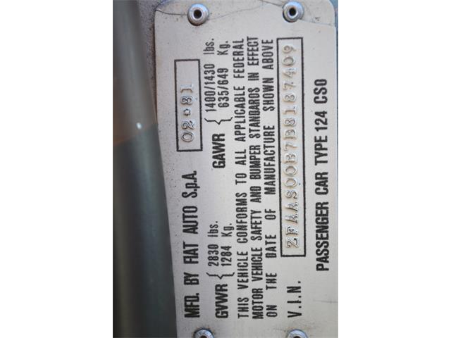1981 Fiat 124 (CC-2120180) for sale in Wheeling, Illinois