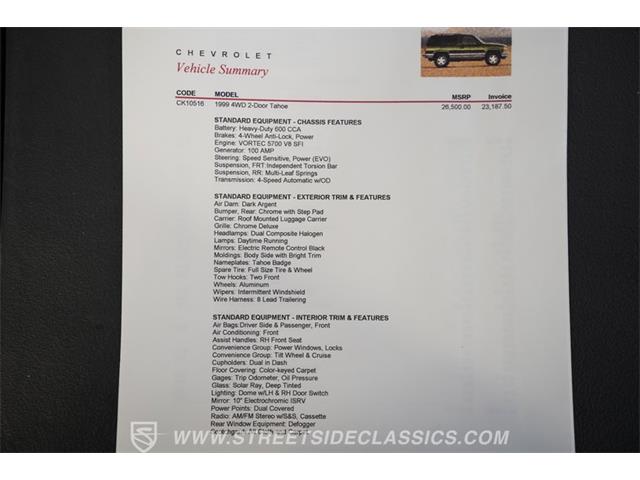 1999 Chevrolet Tahoe (CC-2122047) for sale in Mesa, Arizona