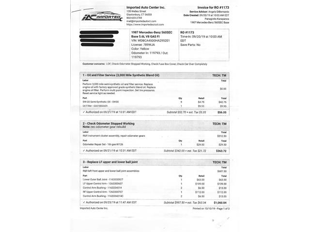 1987 Mercedes-Benz 560SEC (CC-2122676) for sale in Beverly Hills, California