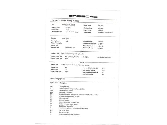 2023 Porsche 911 GT3 Touring (CC-2123000) for sale in Scottsdale, Arizona
