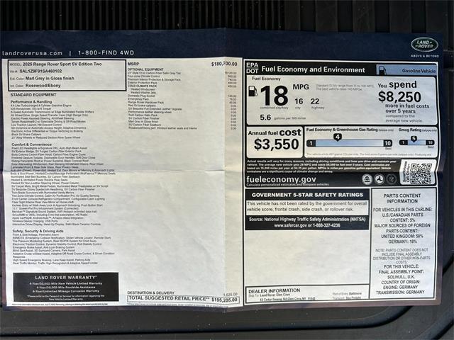 2025 Land Rover Range Rover Sport (CC-2123197) for sale in Huntington Station, New York