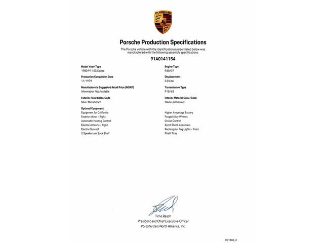 1980 Porsche 911 (CC-2120815) for sale in Pleasanton, California