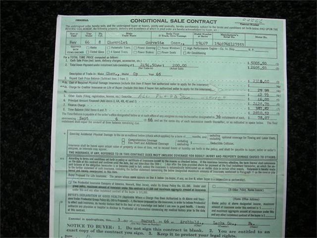 1966 Chevrolet Corvette Stingray (CC-375537) for sale in Old Forge, Pennsylvania