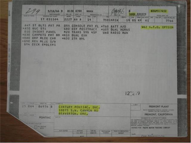 1964 Pontiac GTO (CC-391019) for sale in Scotts Valley, California