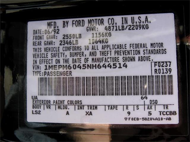 1992 Mercury Cougar (CC-415808) for sale in Shaker Heights, Ohio
