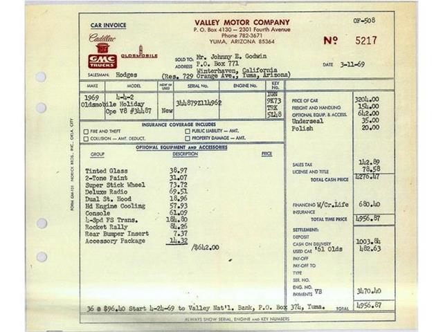 1969 Oldsmobile 442 (CC-835240) for sale in Roswell, Georgia