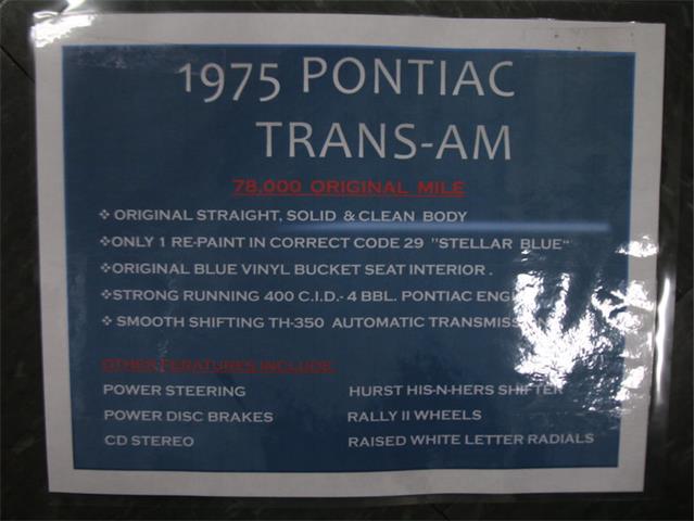 1975 Pontiac Firebird Trans Am (CC-836220) for sale in Concord, North Carolina
