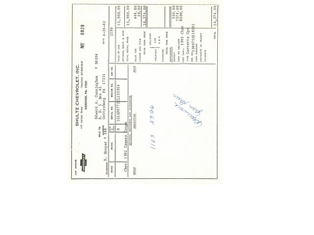 1982 Chevrolet Camaro (CC-881750) for sale in Boalsburg, Pennsylvania