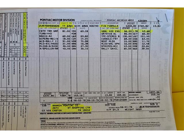 1975 Pontiac Firebird (CC-890143) for sale in Lakeland, Florida