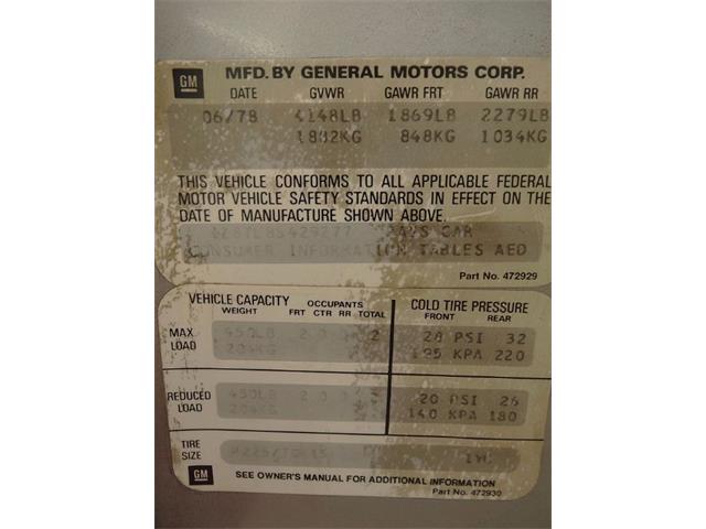 1978 Chevrolet CORVETTE T-TOPS, AUTOMATIC (CC-913703) for sale in Bettendorf, Iowa
