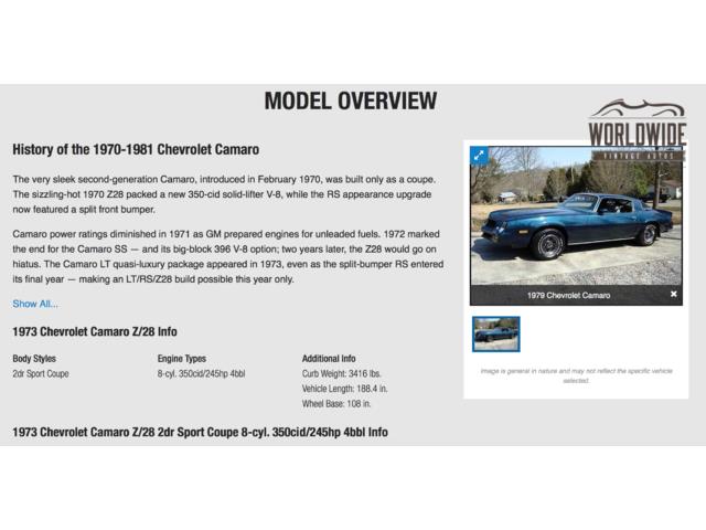 1973 Chevrolet Camaro (CC-915660) for sale in Denver , Colorado