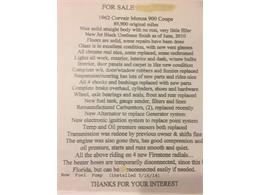 1962 Chevrolet Corvair Monza (CC-928206) for sale in Sevierville, Tennessee