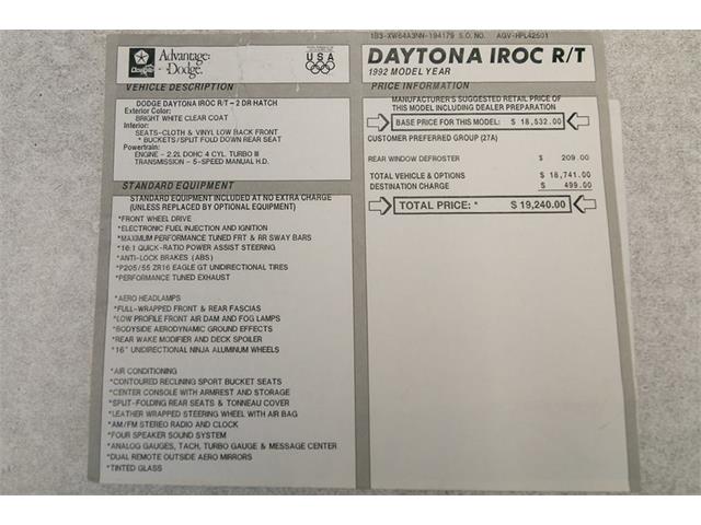 1992 Dodge Daytona (CC-932008) for sale in St. Charles, Missouri