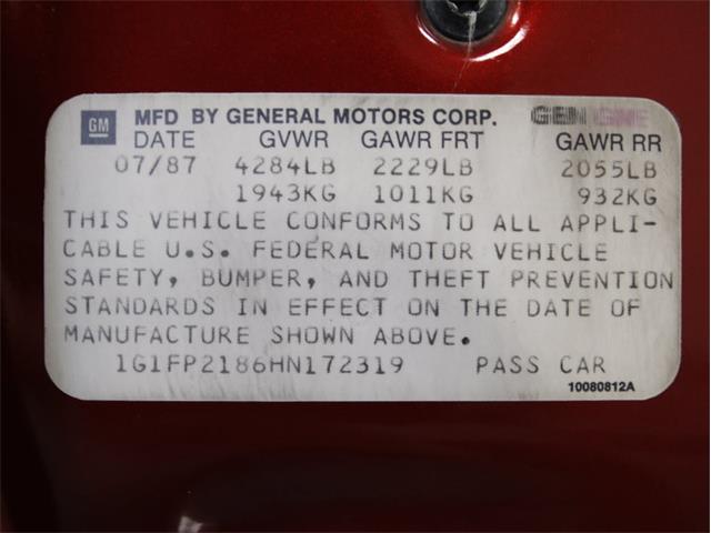 1987 Chevrolet Camaro IROC Z28 (CC-953107) for sale in Concord, North Carolina
