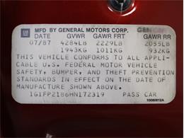 1987 Chevrolet Camaro IROC Z28 (CC-953107) for sale in Concord, North Carolina