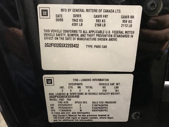 1999 Pontiac Firebird Trans Am (CC-958296) for sale in Lexington, South Carolina